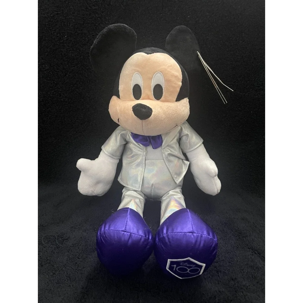 Disney 100 Years of Wonder Platinum Anniversary Mickey Mouse Plush Authentic NEW